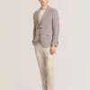 WINFRED Grid Check Cotton Blend Blazer
