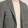 WINFRED Mini Check Wool Modern Fit Suit Jacket