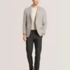 WINFRED Mixed Plaid Wool Tailored Blazer