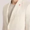 WINFRED Single Breasted Two Button Notch Flat Front Linen Suit Jacket