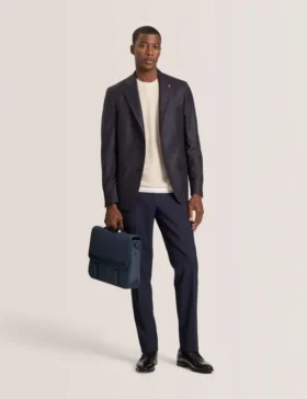 WINFRED Single Breasted Two Button Notch Fully Fashioned Plaid Jacket