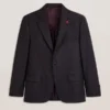 WINFRED Single Breasted Two Button Notch Fully Fashioned Plaid Jacket
