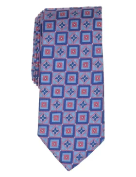 WINKLY Geometric Tile Print Silk Tie