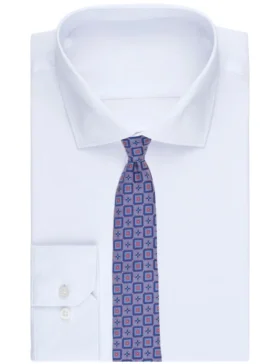 WINKLY Geometric Tile Print Silk Tie
