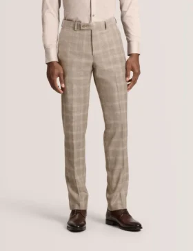 WINTER-CHECK Tonal Check Modern Fit Suit Pants