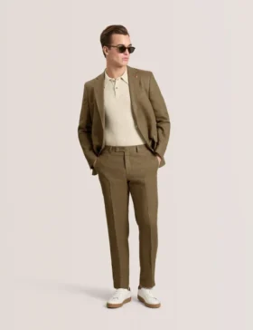 WINTER Flat Front Linen Suit Pant