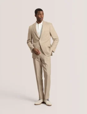 WINTER Flat Front Linen Suit Pant