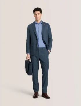 WINTER Glen Check Cotton Blend Suit Pants