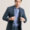 WRIGHT Glen Check Cotton Blend Suit Jacket