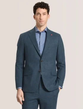 WRIGHT Glen Check Cotton Blend Suit Jacket