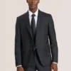 WRIGHT-GRID Single Breasted Two Button Notch Fully Fashioned Grid Suit Jacket