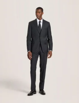 WRIGHT-GRID Single Breasted Two Button Notch Fully Fashioned Grid Suit Jacket