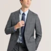 WRIGHT-PLAID Plaid Suit Jacket