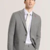 WRIGHT-STRIPE Striped Wool Modern Fit Suit Jacket