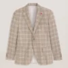 WRIGHT Tonal Check Modern Fit Suit Jacket