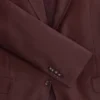 WRIGHT-TWILL Single Breasted Two Button Notch Fully Fashioned Twill Suit Jacket