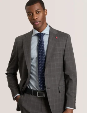WRIGHT Window Check Modern Fit Suit Jacket
