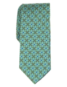 WRIGHTT Floral Tile Print Silk Tie