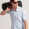 WRYTE Short Sleeve Linen Cotton Woven Shirt