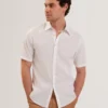 WRYTE Short Sleeve Linen Cotton Woven Shirt
