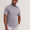 WRYTE Short Sleeve Linen Cotton Woven Shirt