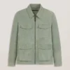WYNELL Suede Zip-Through Utility Jacket