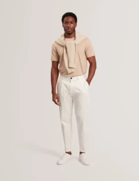 XADIEL Mixed Texture Stripe Cotton T-Shirt