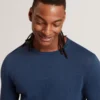 YAEN Rolled Edge Linen Blend Crew Neck Jumper