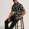 YAMAL Duck Print Cotton Short Sleeve Shirt