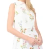 YORK Cotton Floral Sleeveless Cropped Shirt