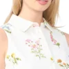 YORK Cotton Floral Sleeveless Cropped Shirt