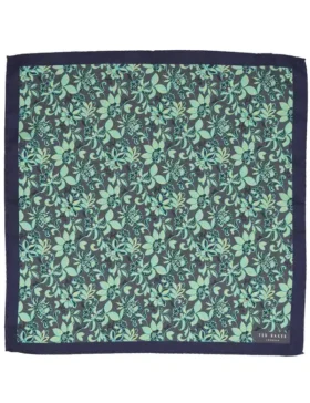 YORKPS Scrolling Floral Satin Pocket Square