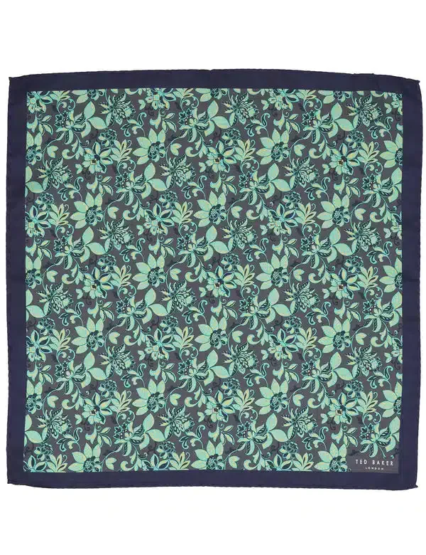 YORKPS Scrolling Floral Satin Pocket Square YORKPS Scrolling Floral Satin Pocket Square