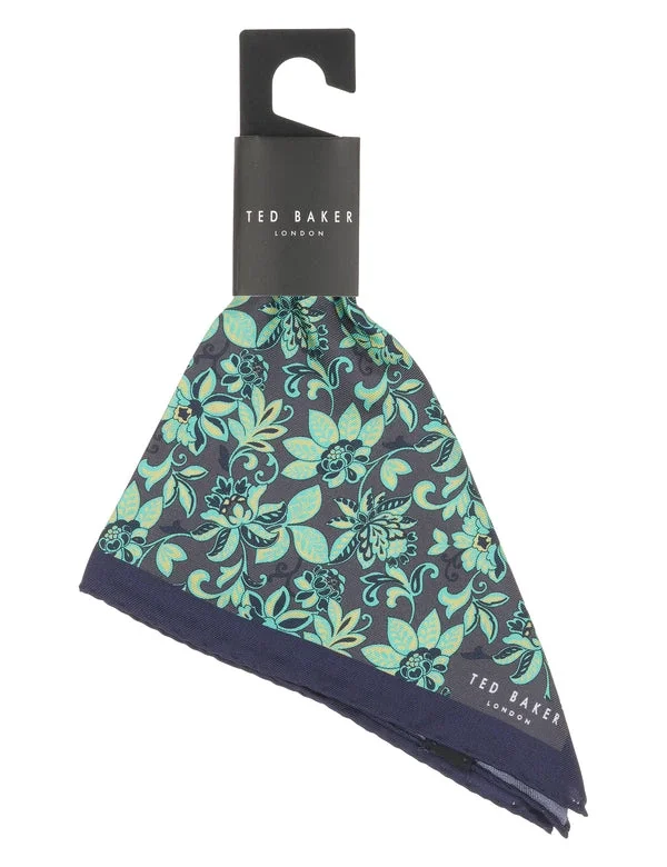 YORKPS Scrolling Floral Satin Pocket Square YORKPS Scrolling Floral Satin Pocket Square