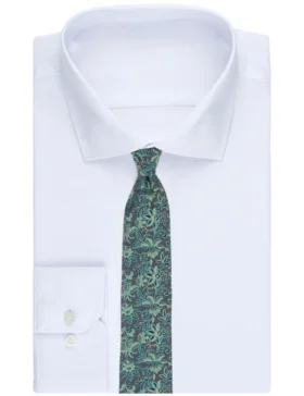 YORKT Scrolling Floral Satin Tie