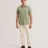 ZEFRE Short Sleeve Regular Linen Woven Shirt