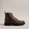 ZIGMOND Leather Lace Up Boots