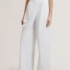 ZOZIA Cotton Pleated Front Wide Leg Trousers